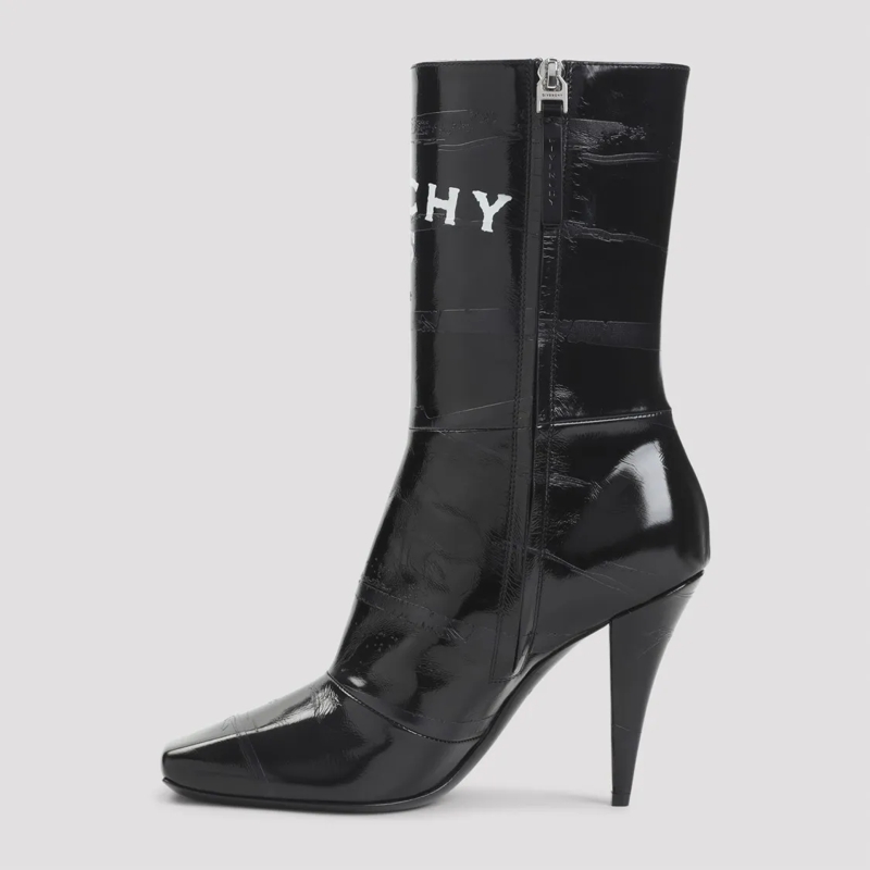Givenchy Laarzen Ankle Boots With Glossy Finish Black