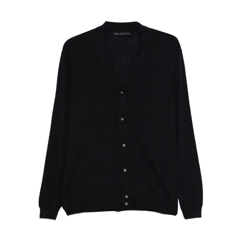 Low Brand Strickjacke Double-Collar Extra-Fine Merino Wool Cardigan Black