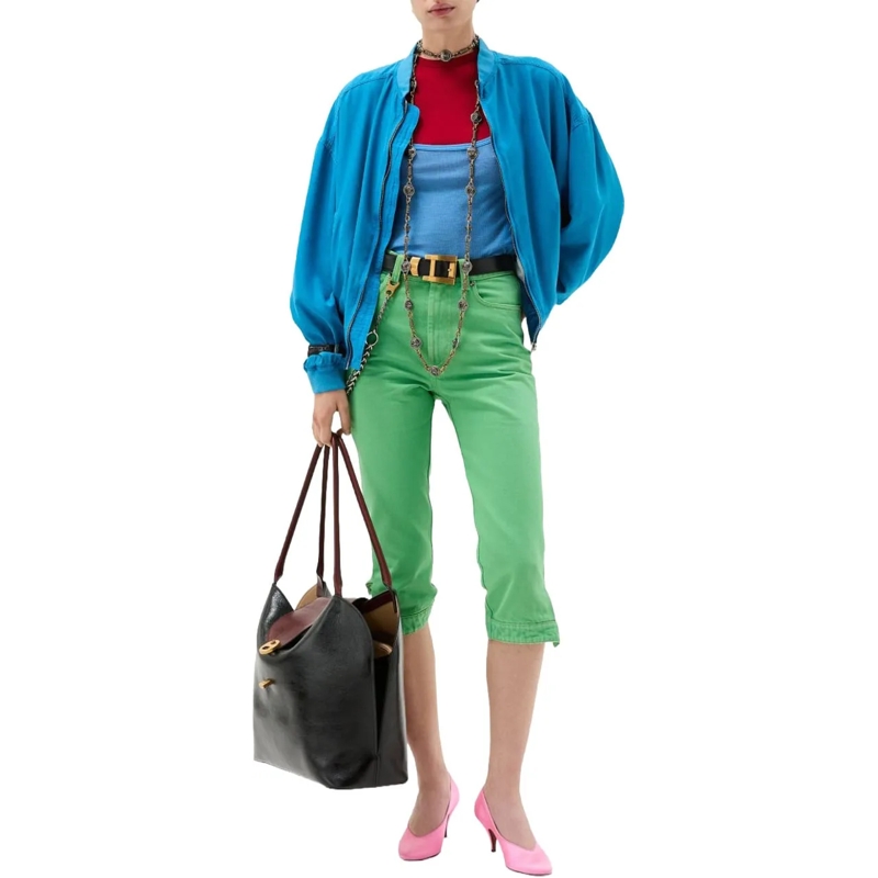Versace Jeans à jambe droite Trousers Green grün(Image 3)