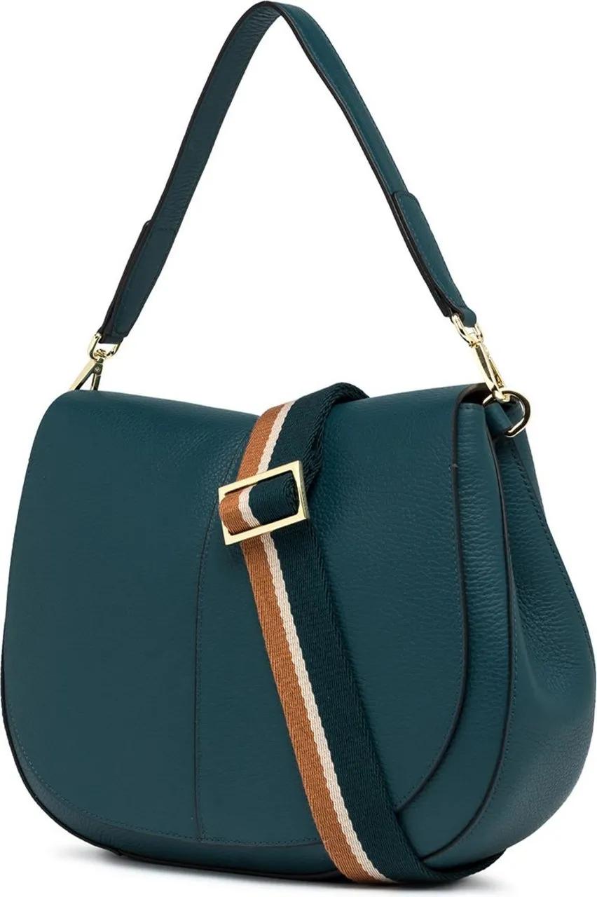 Gianni Chiarini Groene Schoudertas Leren Handvat Green Dames
