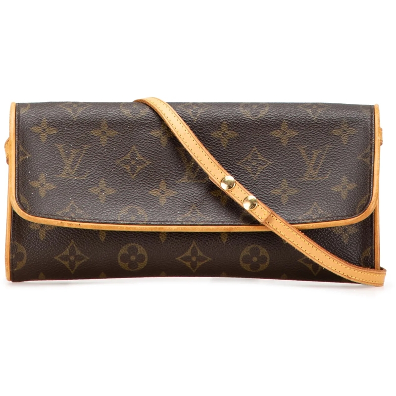 Louis Vuitton Schultertasche Monogram Pochette Twin GM braun