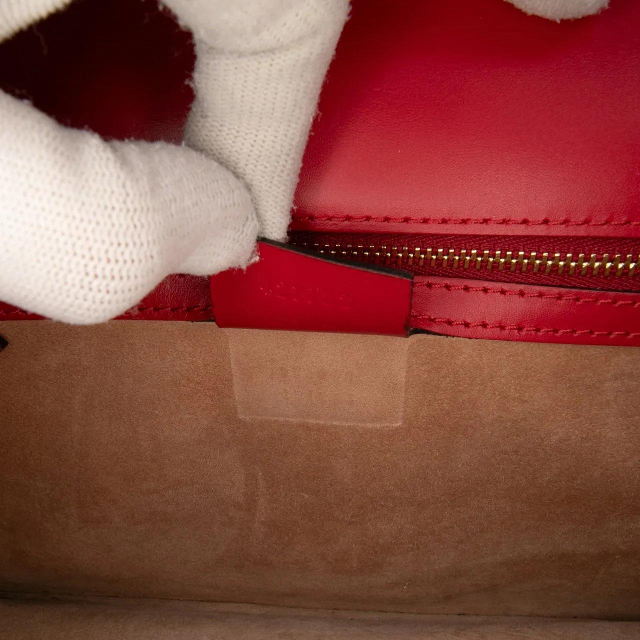 Thumbnail - Gucci Hobo Bags - Small Leather Sylvie Web Satchel - Gr. unisize - in Rot - für Damen