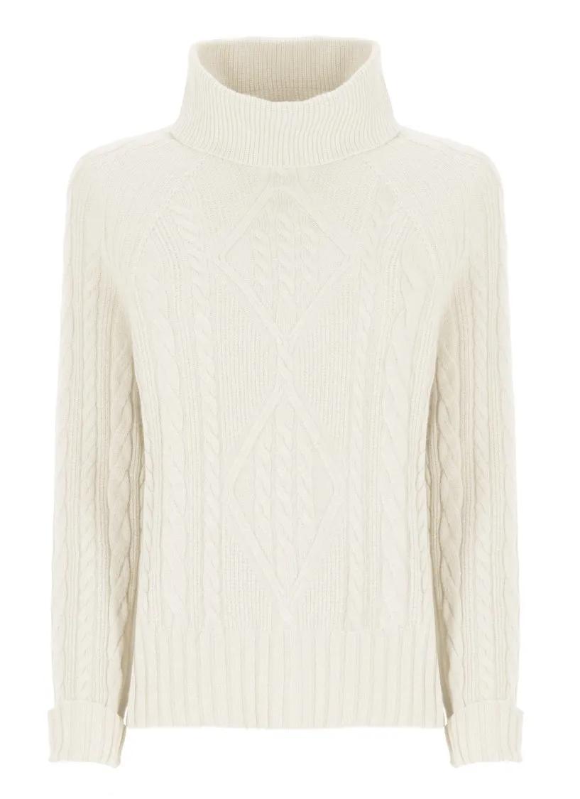 D. Exterior - Ivory Wool And Silk Sweater - Größe XS - beige