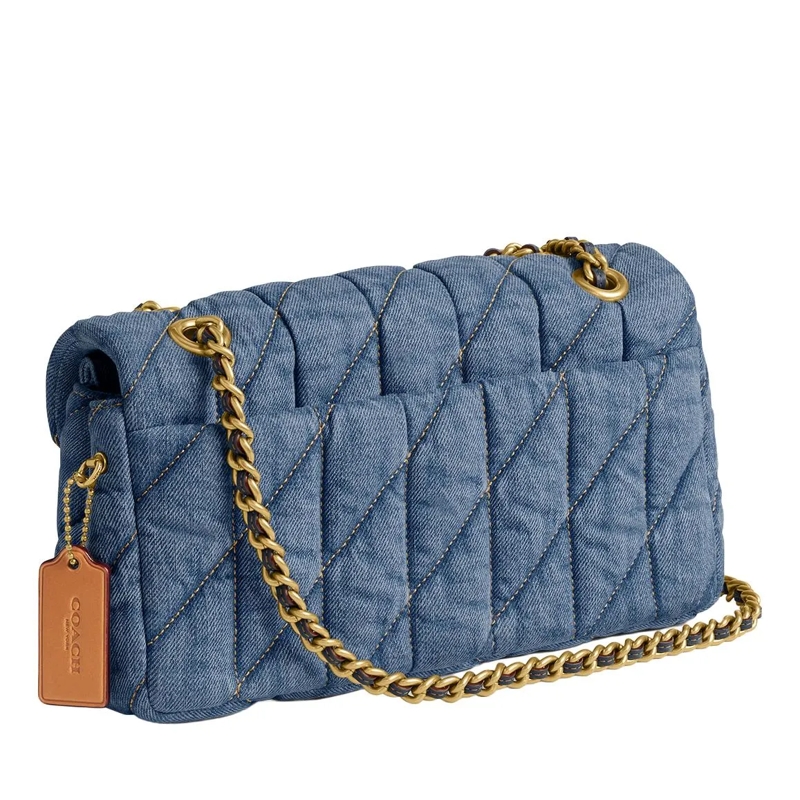 Coach Crossbody Bag Quilted Denim Tabby Shoulderbag 26 Indigo(Image 5)