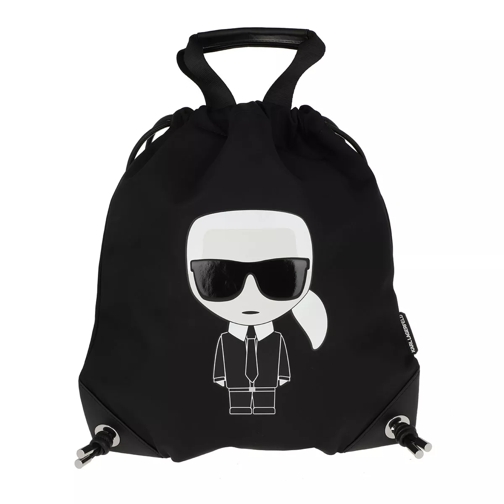 Karl Lagerfeld K/Ikonik Nylon Flat Backpack A999 Black Backpack
