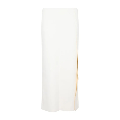 Jil Sander Midi-Röcke White Viscose Skirt White