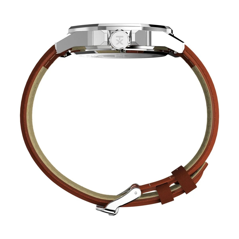 Timex Quarzuhr Quarz Analog Uhr Essex Ave 46 braun(Image 2)