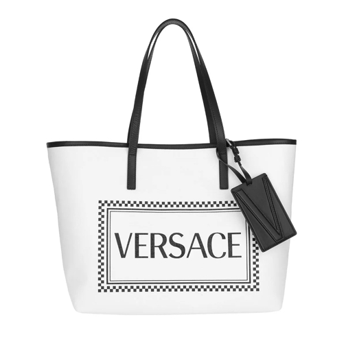Versace Logo Tote Bianco/Nero/Oro Shoppingväska