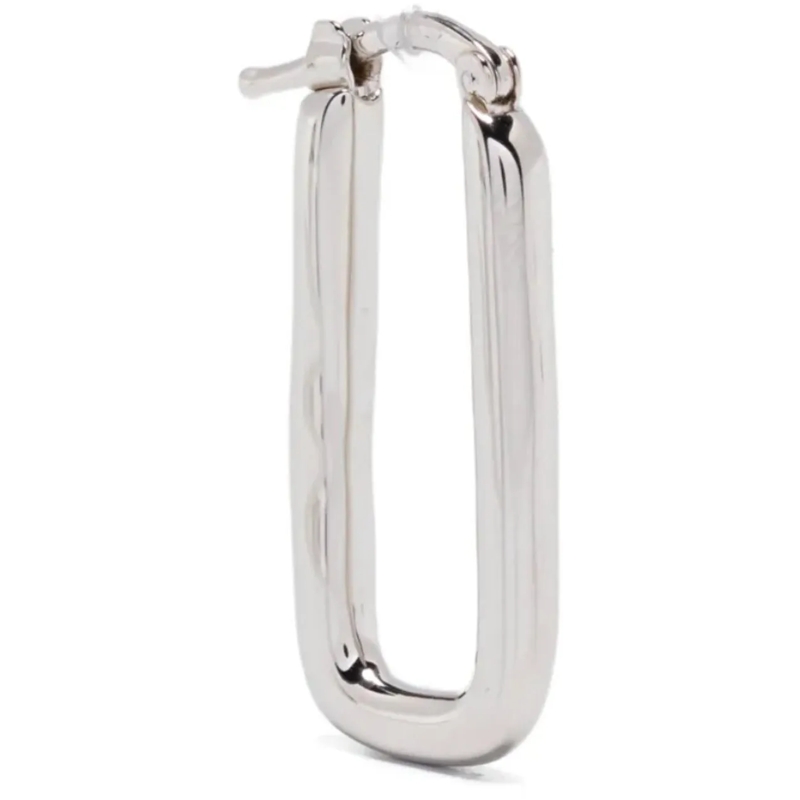 Jil Sander Creolen Earrings Rectangular Silver silber