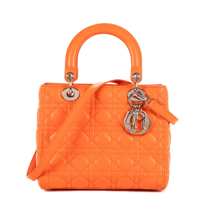 Christian Dior Crossbody Bag Lady Dior Medium orange