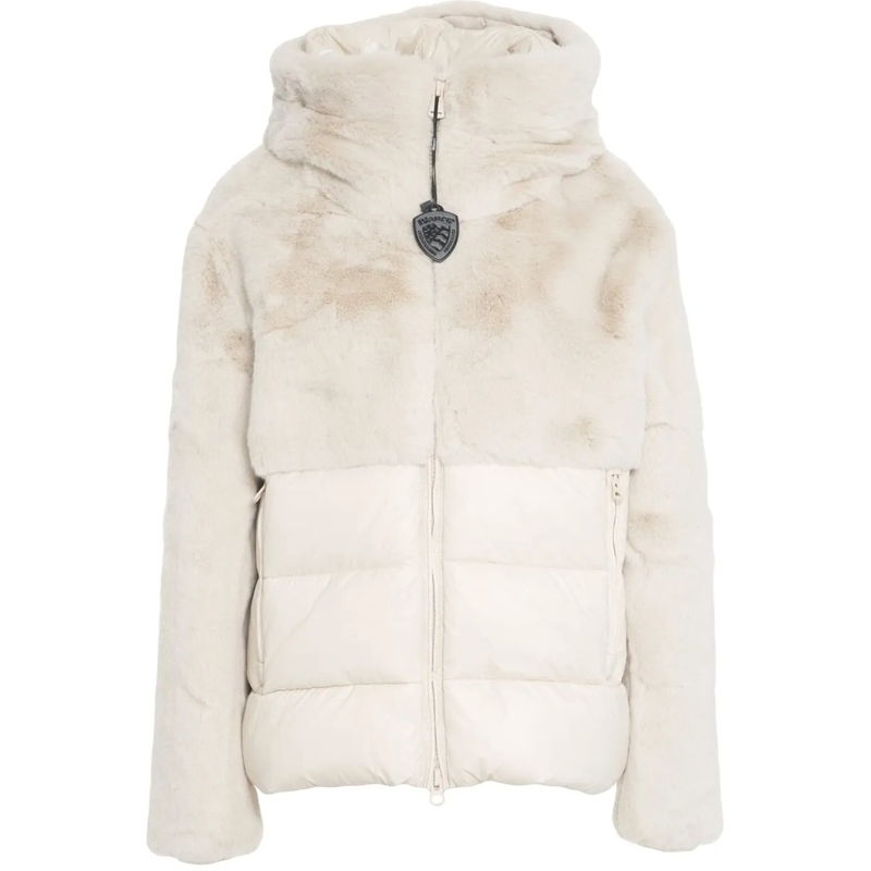 Blauer Veste de transition Jacket with faux fur insert beige