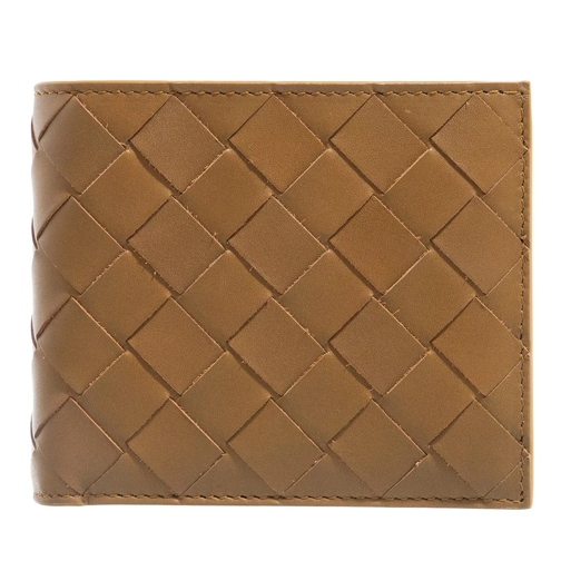 Bottega Veneta Woven Wallet Leather Acorn Silver Bi-Fold Portemonnaie
