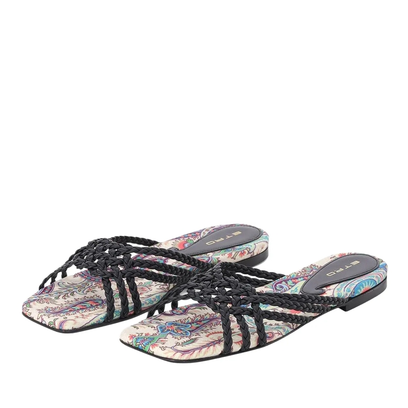 Etro Veterschoenen Sandalen aus Leder schwarz(Image 3)