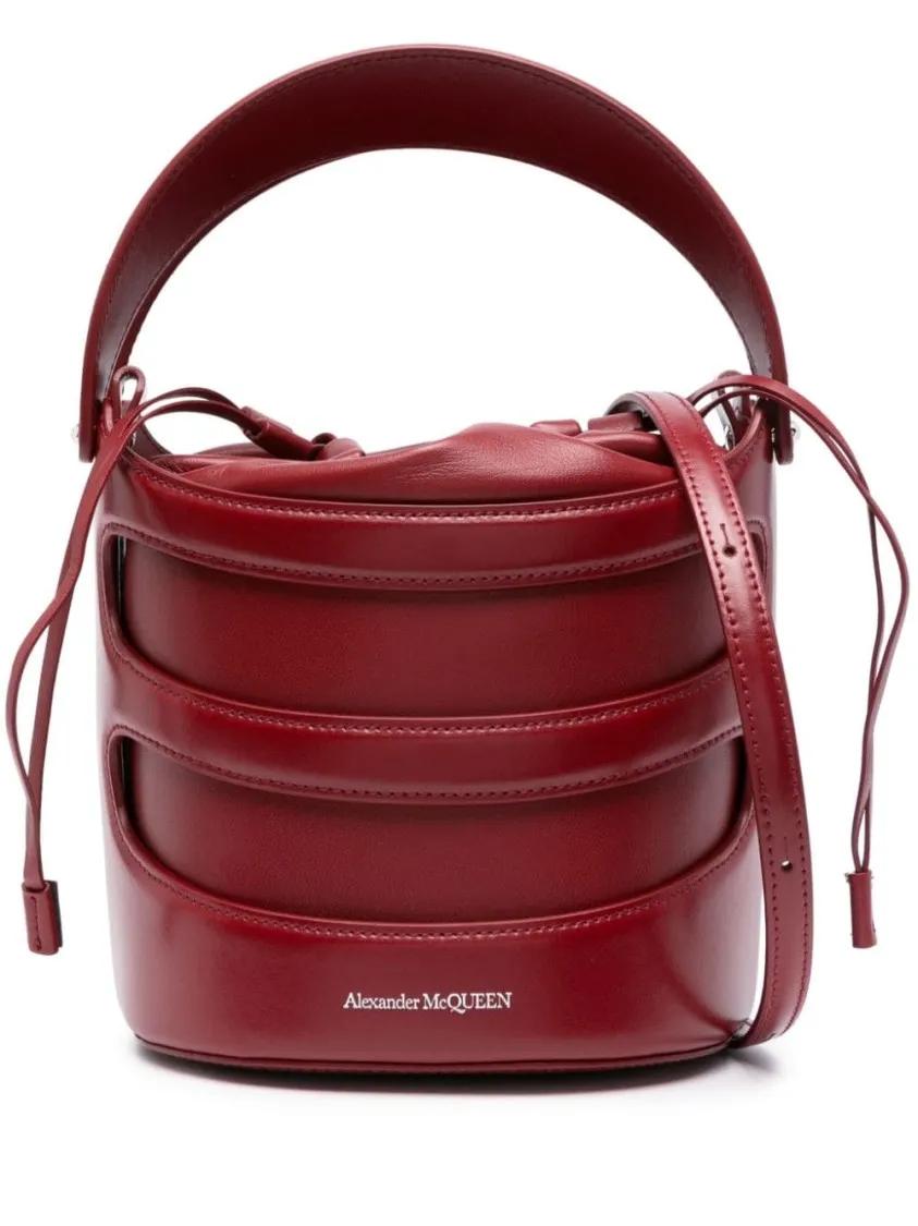 Alexander McQueen Beuteltasche - The Rise Bucket - Gr. unisize - in Rot - für Damen