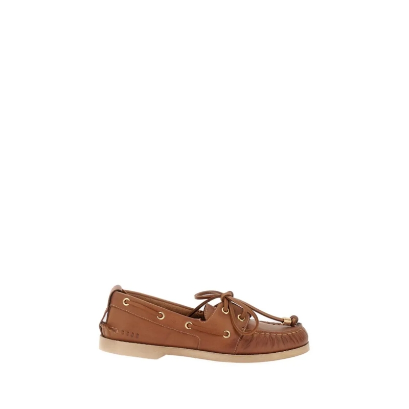 Golden Goose Ballerinas Brown Leather Boat Loafer Brown