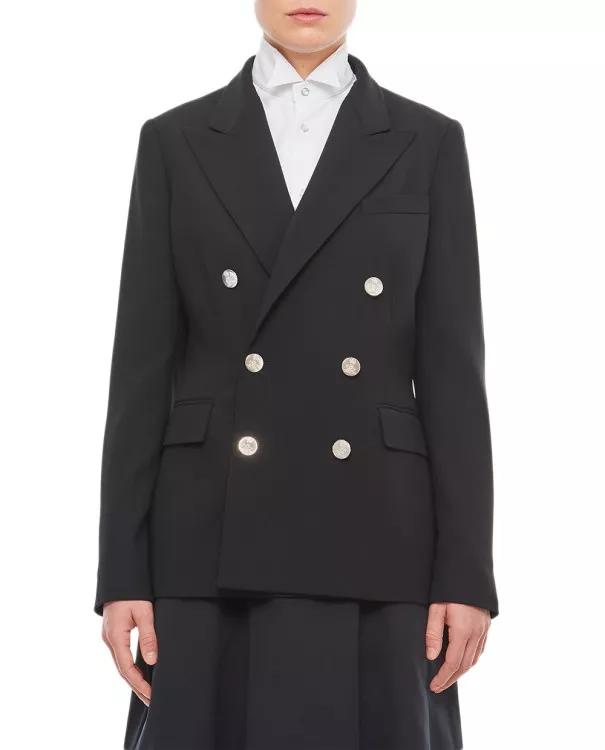 Ralph Lauren - Camden Wool Double-Breasted Jacket - Größe 10 - black