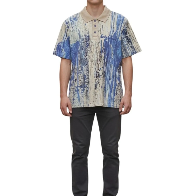 Carlo Colucci Polo Heren Polo blau