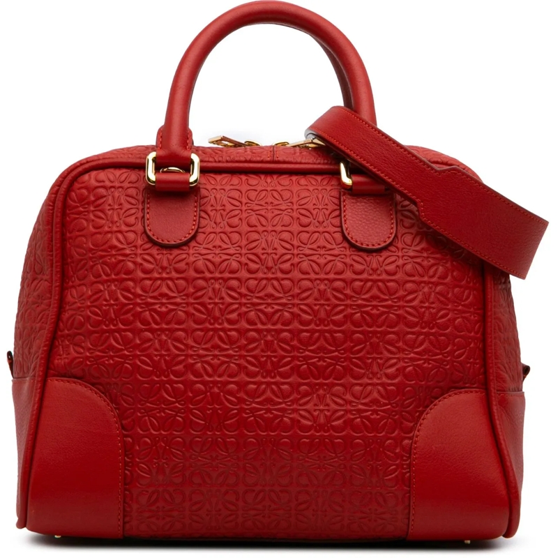 Loewe Sac à bandoulière Anagram Embossed Leather Amazona 75 rot