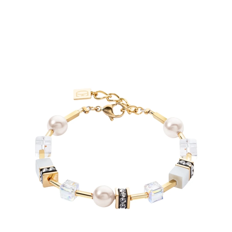 COEUR DE LION Armband GeoCUBE® Iconic Pearl Mix Armband weiss