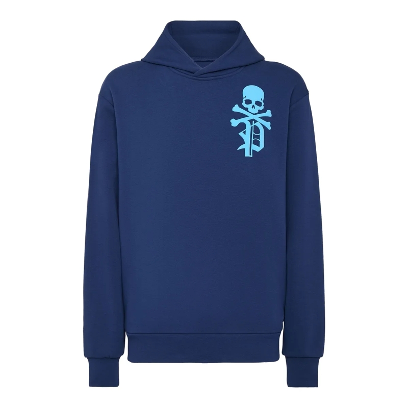 Philipp Plein Top Hoodie Gothic Plein dunkel-blau