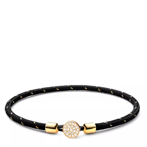 Miansai Nexus Rope Bracelet Vermeil White Sapphire Polished S Black/Gold Armband