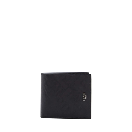 Fendi Porte-monnaie Holographic Ff Print Leather Wallet Black