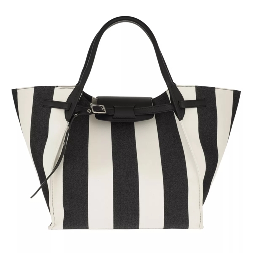 Celine Medium Big Bag Large Striped Textile Black/White Draagtas