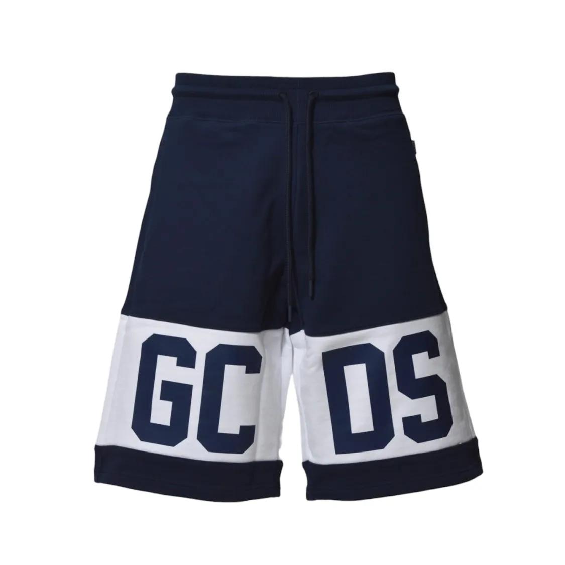 Thumbnail - Gcds - Bermuda Band Logo In Dark Blue Cotton - Größe XS - black