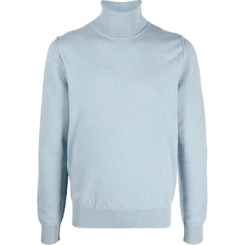 Maison Margiela T-shirts Turtleneck Babyblue Unisex blau