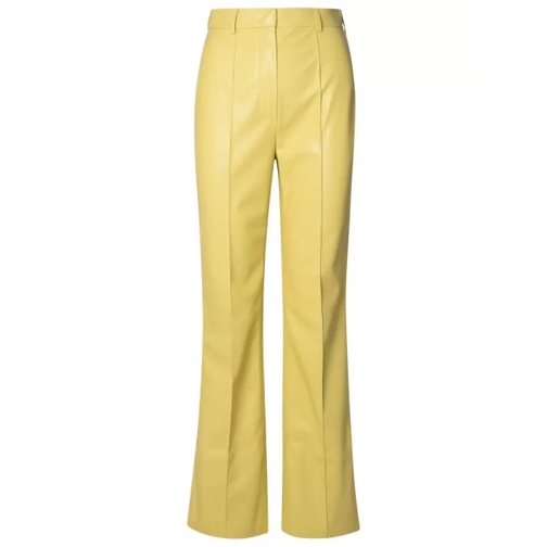 Nanushka Leena' Lime Polyurethane Pants Yellow 