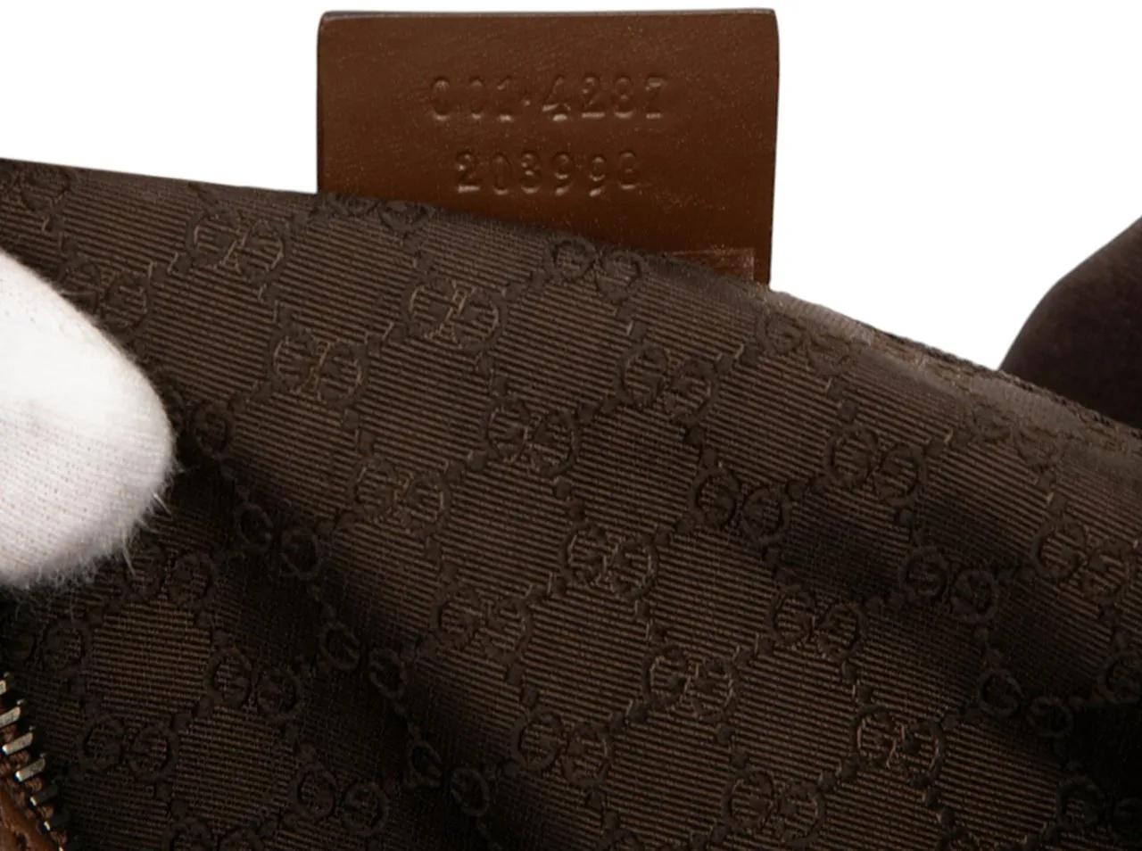 Thumbnail - Gucci Hobo Bags - Canvas Web Shoulder Bag - Gr. unisize - in Braun - für Damen