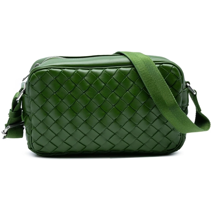 Bottega Veneta Schultertasche Nappa Intrecciato Crossbody grün