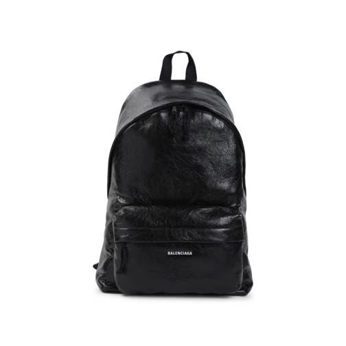 Balenciaga Black Lamb Leather Explorer Backpack Black Rucksack