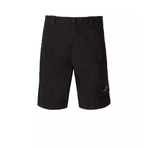 CP Company 50 Fili Stretch Black Cargo Bermuda Shorts Black Bermuda-Shorts