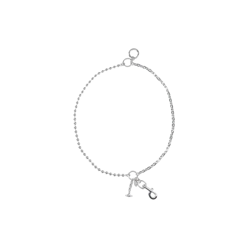 Vivienne Westwood Mittellange Halskette Polished Silver Chain Bracelet With Orb Charms Silver