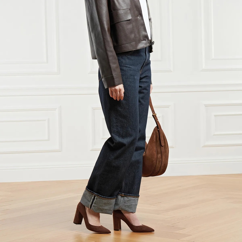 Gianvito Rossi Pumps 85Mm Suede Piper Pump Brown(Image 7)