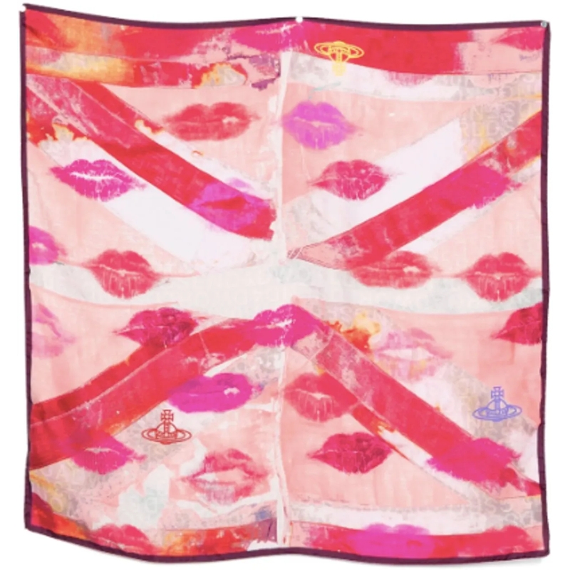 Vivienne Westwood Handschuhe Square Pink mehrfarbig