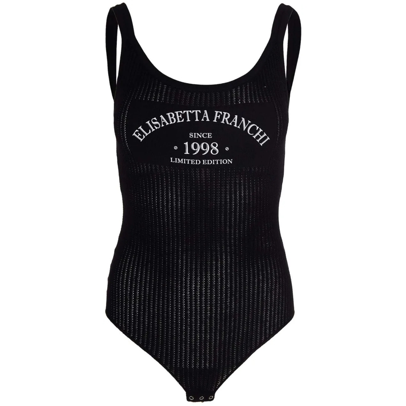 Elisabetta Franchi T-Shirt Top Black schwarz