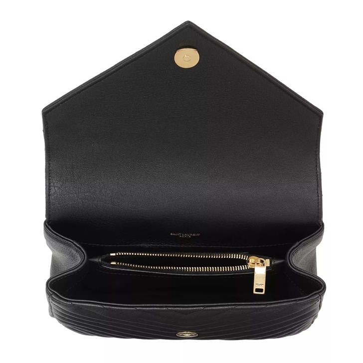 Saint Laurent Ysl College Medium Black Crossbody Bag