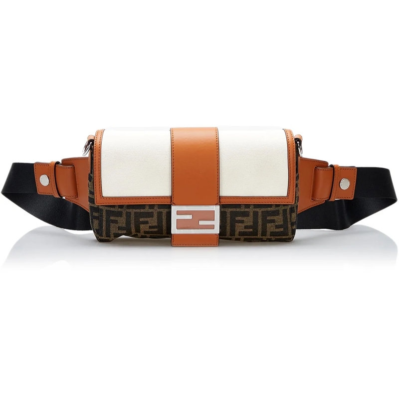Fendi Gürteltasche Zucca Convertible Leather Belt Bag braun