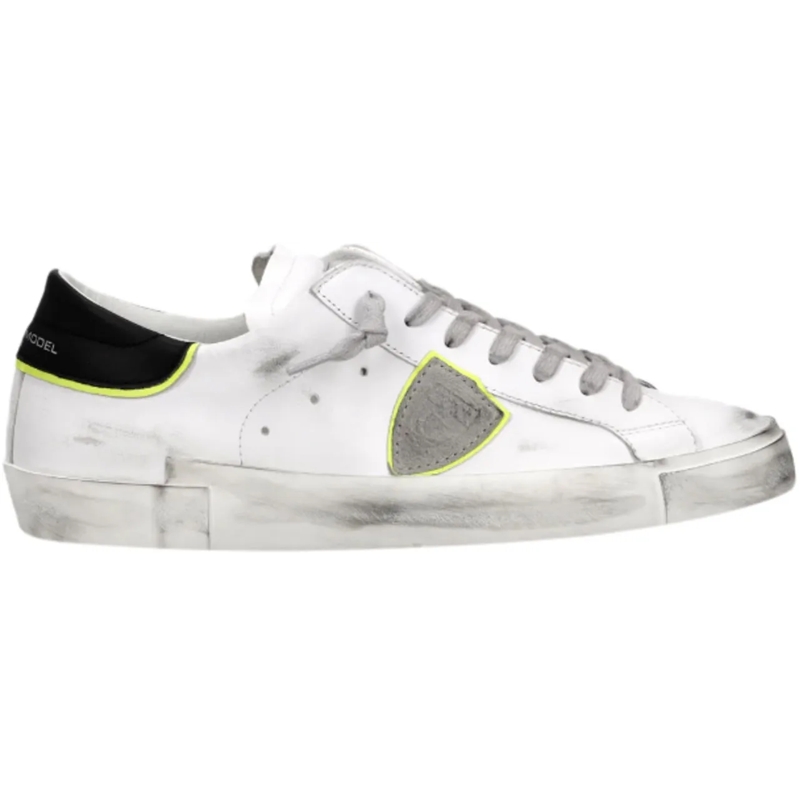 Philippe Model Low-Top-Sneaker Flat Shoes Bianco Grigio Nero weiß