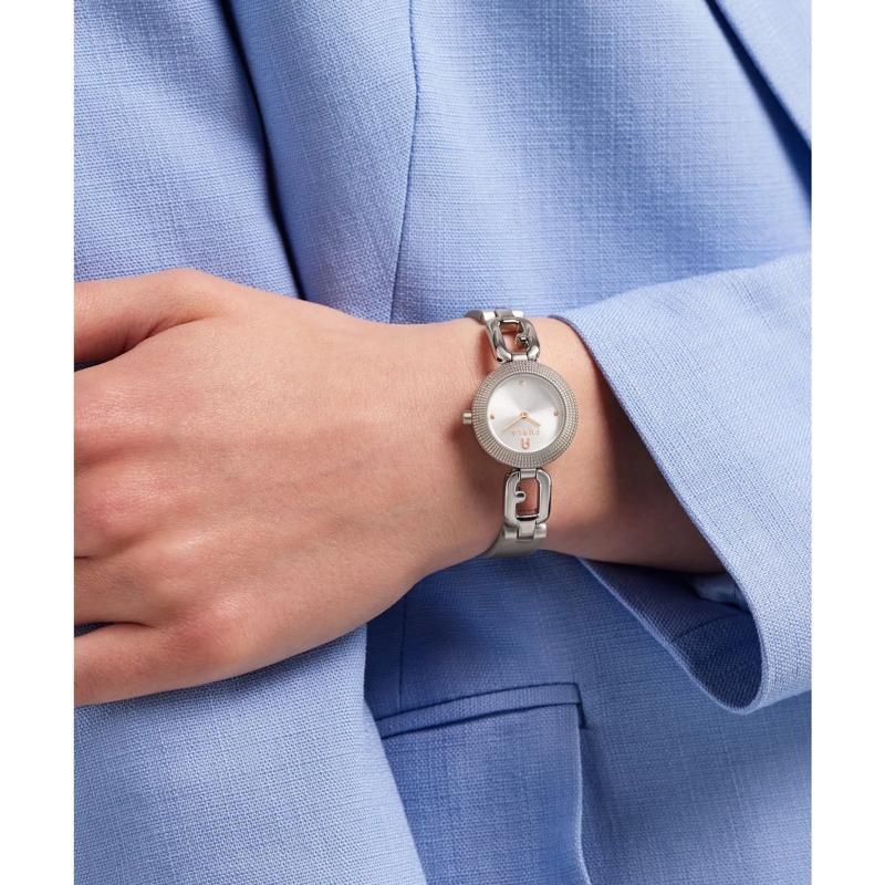 Furla Quarzuhr Quarz-Analoguhr Furla Arco Chain weiss(Image 2)