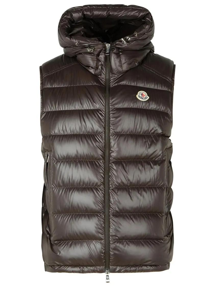 Moncler - Barant%27 Brown Polyester Vest - Größe 2 - braun