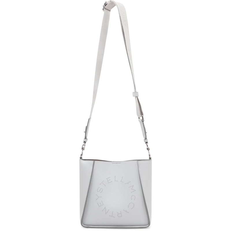 Stella McCartney Sac à bandoulière Borsa Crossbody con Logo Traforato grau(Image 2)