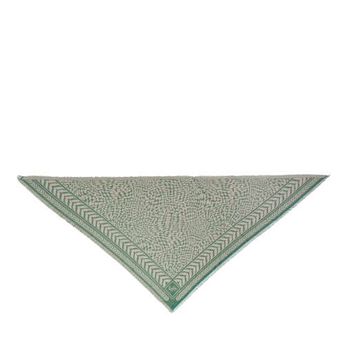 Lala Berlin Triangle Anmye Green/Sand Wool Scarf