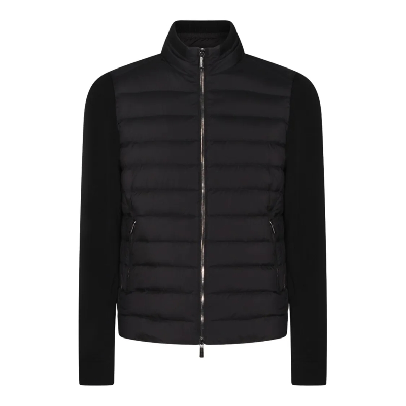 Moorer  Tailored Black Coat With Structured Silhouette Black