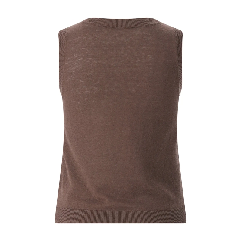 WEEKEND Max Mara Top Top Riva aus Seide & Leinen braun(Image 2)