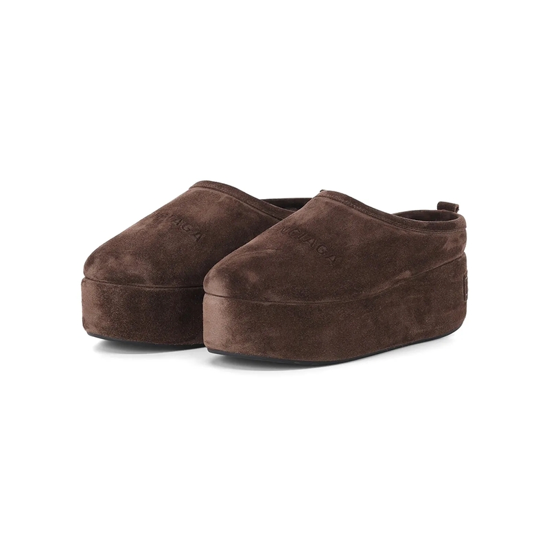 Balenciaga Schoenen Slipper aus Leder braun