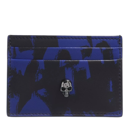 Alexander McQueen Card Holder Blue/Black Porta carte di credito