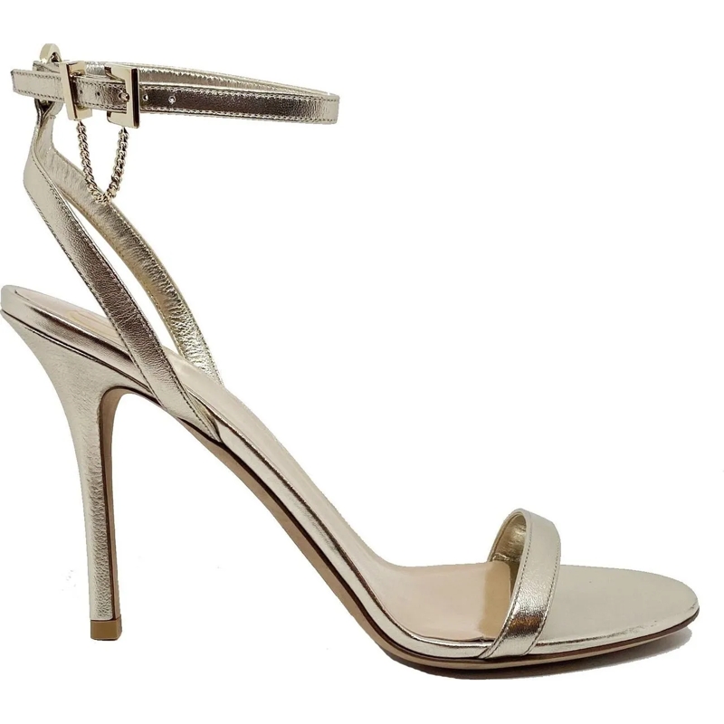 Valentino Garavani Sandalen Valentino Leather Heel Sandals gold